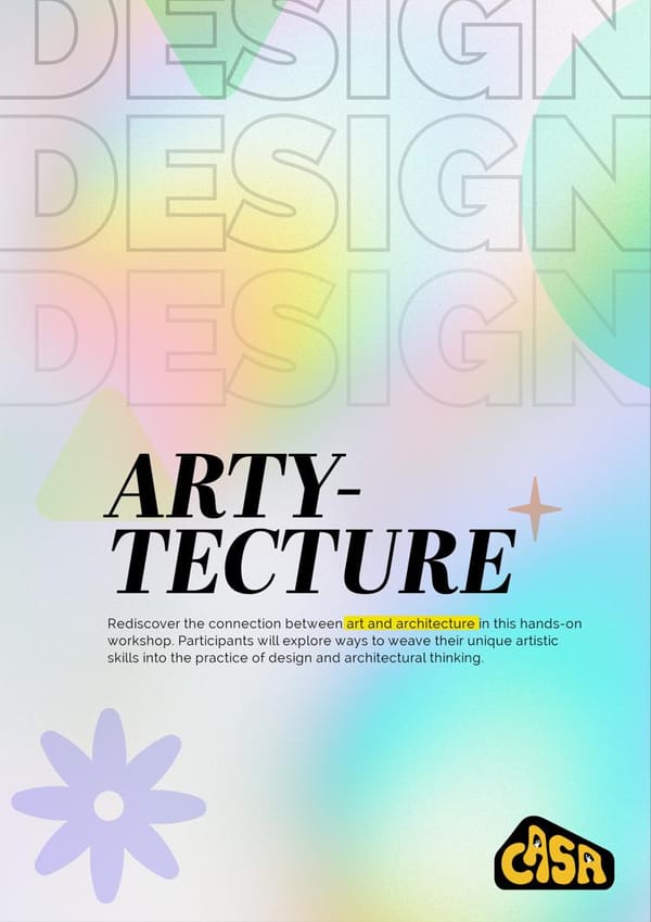 Arty-Tecture - Presented by CASA Curtin Architectural Student Association